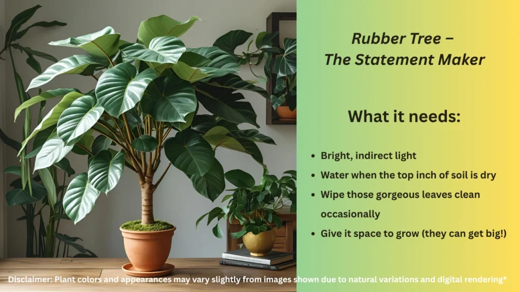 Rubber Tree – Stylish common indoor plants for fresh air and decor