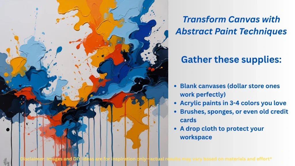 diy abstract painted canvas wall decor idea